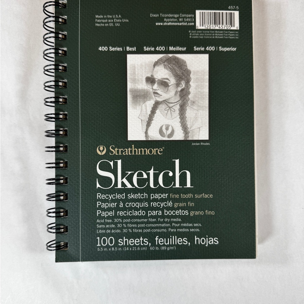Strathmore 400 Series Sketch Pad 5.5” x 8.5” 100 Sheets Spiral Artist Paper